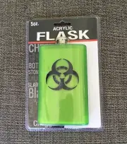 Zombie Apocalypse Green Stainless Steel Lined 5oz Flask New