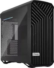 Torrent Black - Light Tint Tempered Glass Side Panel - Open Grille for Maximum A