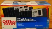 50 Pack 2HD IBM 3.5" Formated 1.44 MB Diskettes Rainbow Office Depot-SEALED