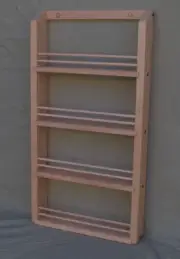 Unfinished Alder 4-shelf Spice Rack