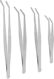 KITANDOVE Gardening Hand Weeder Tool Set 4pcs Stainless Steel Tweezers Planting Tweezers Puller for Garden Kitchen Home