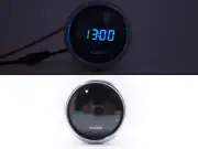 Small Clock Battery Powered 12v Digital Clock For Car Dash Gauge Black LED 52mm