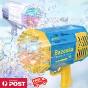 40/69 Holes Bubble Gun Big Rocket Launcher Automatic Machine Colorful Lights AU