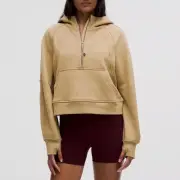 NWT Lululemon Scuba Oversized Half-Zip Hoodie in Filbert Tan Size M/L