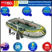 Intex Seahawk Boat Challenger Inflatable Sports 3 Person Oars + Pump River Lake