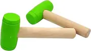 Totority 2Pcs Simulation Mallet for Lightweight Wooden Hammer Tools for Pretend Play Birthdays Holidays Bright Colors Enhance Learning Fun