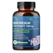 Magnesium Glycinate 500mg, Chelated Magnesium with Zinc & Vitamin D3 for Musc...