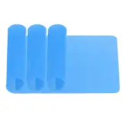 3pcs Silicone Mats for Crafts 7.9"x5.9" Multipurpose Table Protector Sheet Blue