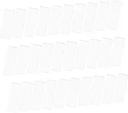 Abaodam 50 Sets Transparent Self Adhesive Library Card Pockets with Blank Index Labels Efficient Document Sorting Sleeves for Organizing Files Business Cards and