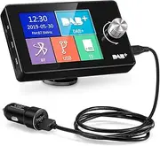 EZoneTronics Car DAB/DAB+ Radio Adaptor[2.8" Colorful Display], Portable DAB Digital Radio Bluetooth FM Transmitter Music Receiver+Unlimited Presets+Handsfree Call+AUX in/Out+U Disk/TF Card Play 64G