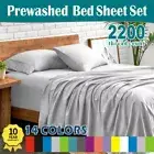 2200TC Cooling Prewashed Flat Fitted Sheet Set Single/Queen/KS/King Size Bed