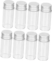 VICASKY 10Pcs Medical Grade Mini Glass Bottles with Cap Essential Oil Vials for Makeup Supplies Lightweight Durable for Travel Storage