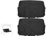 2pcs Swing Seat Cover Water Resistant Replacement Chair Cover for Garden Yard-Black