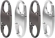 Naisfei 4 Pcs Zipper Clip Theft Deterrent, S Shaped Zipper Connectors, Double Zipper Pull Replacements, Zipper Clips Anti Theft, Zipper Pull Repair Pull Tabs Zipper Slider Replacement Metal Zipper