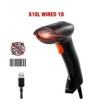 Handheld 2D Barcode Scanner USB QR Code Scanner Wired Automatic 1D 2D&amp;PDF417 Data Matrix Bar Code Reader Plug and Play 1D wired