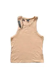 Buffalo Women's David Bitton Tank Top Apricot Color Solid Size L New RN#149651