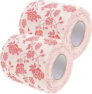 Baluue Floral Toilet Paper Rolls Rose Print Soft Absorbent for Holiday Decor Party Home