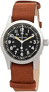 [Hamilton] Khaki Field Hand Wind Black Dial Men's Watch H69439531, Brown, 38 mm, Mechanical