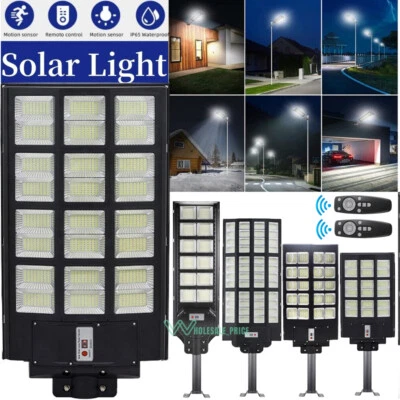 Commercial 1000000000LM LED 2000W Dusk to Dawn Solar Street Light Road Area Lamp