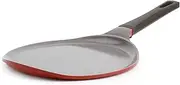 Neoflam Crepe pan, Ceramic, Nonstick pan, 10 inch, Bakelite Handle, Tawa pan, Griddle, Pancake Maker, Skillet, Omelette, Tortilla, Roti, Naan, Dosa, Lightweight, PFOA Free, Red