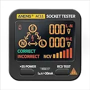 Smart Voltage Detector with LED Display - Safe and Durable Socket Tester Tester Smart Voltage ABS Socket Box Digital