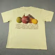 CAT X Colour Plus Co T Shirt Mens Medium Yellow Graphic Casual Short Sleeve