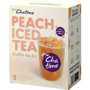 Chatime Peach Iced Bubble Tea with Popping Pearls 4 Pack