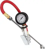 WYNNsky Tire Inflator with Tire Pressure Gauge, Extended Straight-on Air Chuck with 12 Inch Rubber Air Hose