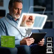10X Rechargeable Neck Magnifying Glass with Light and Stand, Large Full Page ...