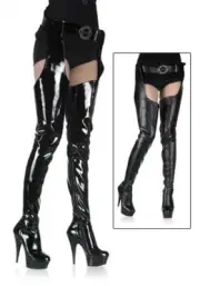 Pleaser DELIGHT-5000 Women's 6 Inch Stiletto Heel Stretch Platform Chap Boot