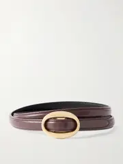 [SAINT LAURENT] SAINT LAURENT - Leather Belt - Grape - 75 75 Purple