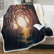 Mysterious Woods Throw Blanket
