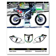 2012-2015 KAWASAKI KXF 450 VILLOPOTO Dirt Bike Graphics Custom Number Plates