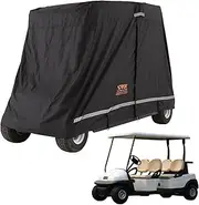 VEVOR 4 Passenger Golf Cart Enclosure, 600D Polyester Full Cover, for Most Brand Club Car, Waterproof Sunproof and Dustproof Outdoor Golf Cart Cover, 3 Zipper Doors
