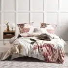 LinenHouse Annette White Quilt Cover Set cord piping trims Super king