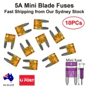 10-Pack 5A Mini Blade Fuses - Orange Car Truck Auto Fuses 5 Amp Fuse 10PCs AU