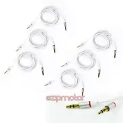 6X 3.5MM AUX AUXILIARY STRAIGHT AUDIO CABLE WHITE FOR NOKIA LUMIA 520 Z10 Z30