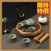 在飛比找樂天市場購物網優惠-茶具組合含茶壺+茶杯+茶海+茶盤-一壺四杯木盤哥窯功夫茶具套