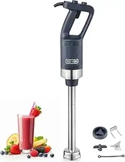 VEVOR Commercial Immersion Blender, 500W Heavy Duty Hand Mixer, 40.64 cm Stepless Variable Speed Mixer with Stainless Steel Blade, Multi-Purpose Portable Mixer for Soup, Sauces, Mashed Potatoes, Cream