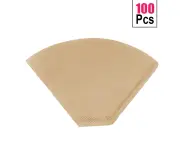 100Pcs Fan Shaped Drip Coffee Filter Bag Portable Home Office Cafe Paper Cones-100 Pcs