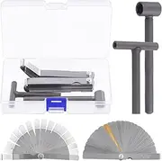 Glarks 4Pcs Motorcycle Engine Valve Adjustment Tool Kit, Engine Screw Spanner Valve Tool Wrench Valve Screw Repair Spanner with Feeler Gauges for Motor Engine Valve Screw