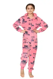 A2Z 4 Kids A2Z Kids Peek A Boo Print Onesie Pyjama Sets for Boys and Girls Childrens Coral 9-10 Years