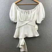 New alter’d state crop top tie in ivory size L