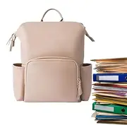 Baby Changing Backpack, Changing Bag Backpack, Leather Diaper Bag, Toddler Bags, Water-Resistant Travel Toddler Diaper Fashion Pu Leather Mommy Daypack For Unisex
