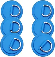 6 Pieces Stainless Steel D Rings Patch for PVC Inflatable Boat Canoe Raft Dinghy Kayak Surfboard Paddle Board
