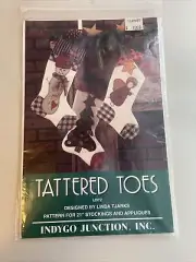 “Tattered Toes” Applique Christmas Stockings Pattern by Indygo Junction IJ372