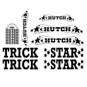 7PC HUTCH BMX FRAME Decal Stickers - MANY Colours - Vinyl Cycling MTB Bike