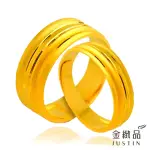 【金緻品】黃金對戒 沐浴愛河 3.39錢(男女對戒 黃金戒指 9999純金 情人 結婚金飾 直線 簡約)