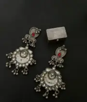 Old Design Earring 925 Solid Silver Long Ghungroo Stud Antique Vintage earring