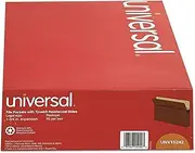 1 3/4 Inch Expansion File Pockets, Straight Tab, Legal, Redrope/Manila, 25/Box